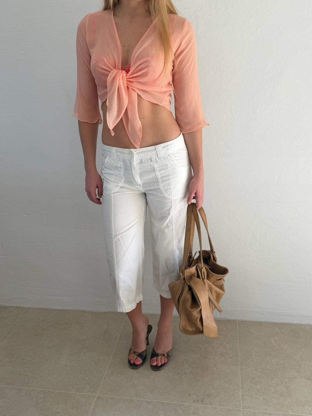 Yoryu Tie Top - Coral