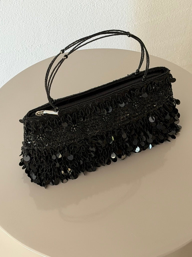 Black beaded bag