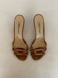 Manolo Blahnik Tan Kitten Heels