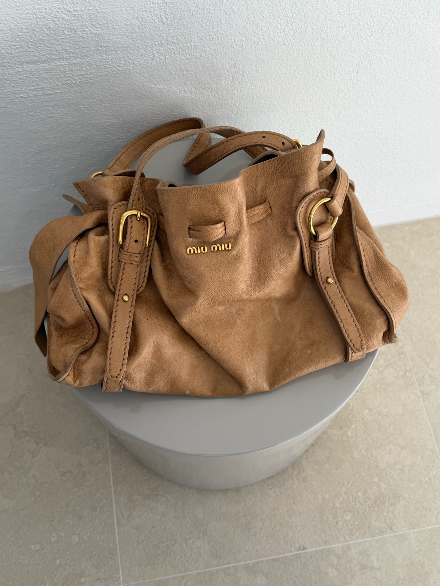 Miu Miu Vitello Daino Tote Bag