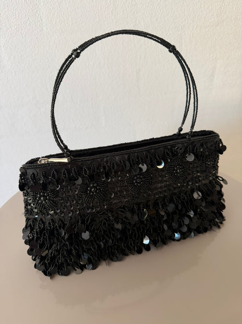 Black beaded bag
