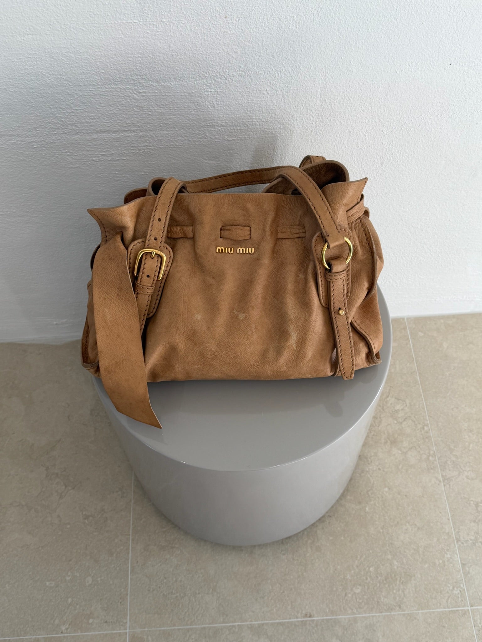 Miu Miu Vitello Daino Tote Bag