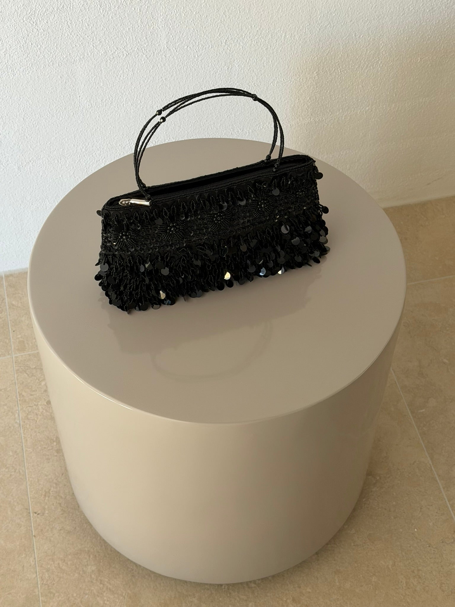 Black beaded bag