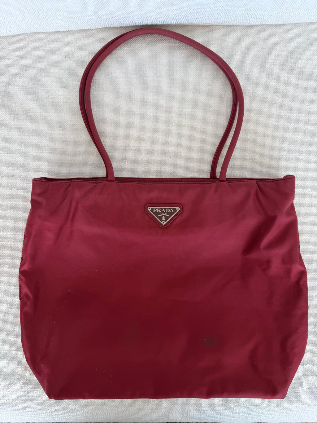 Prada Tote Bag Nylon Red