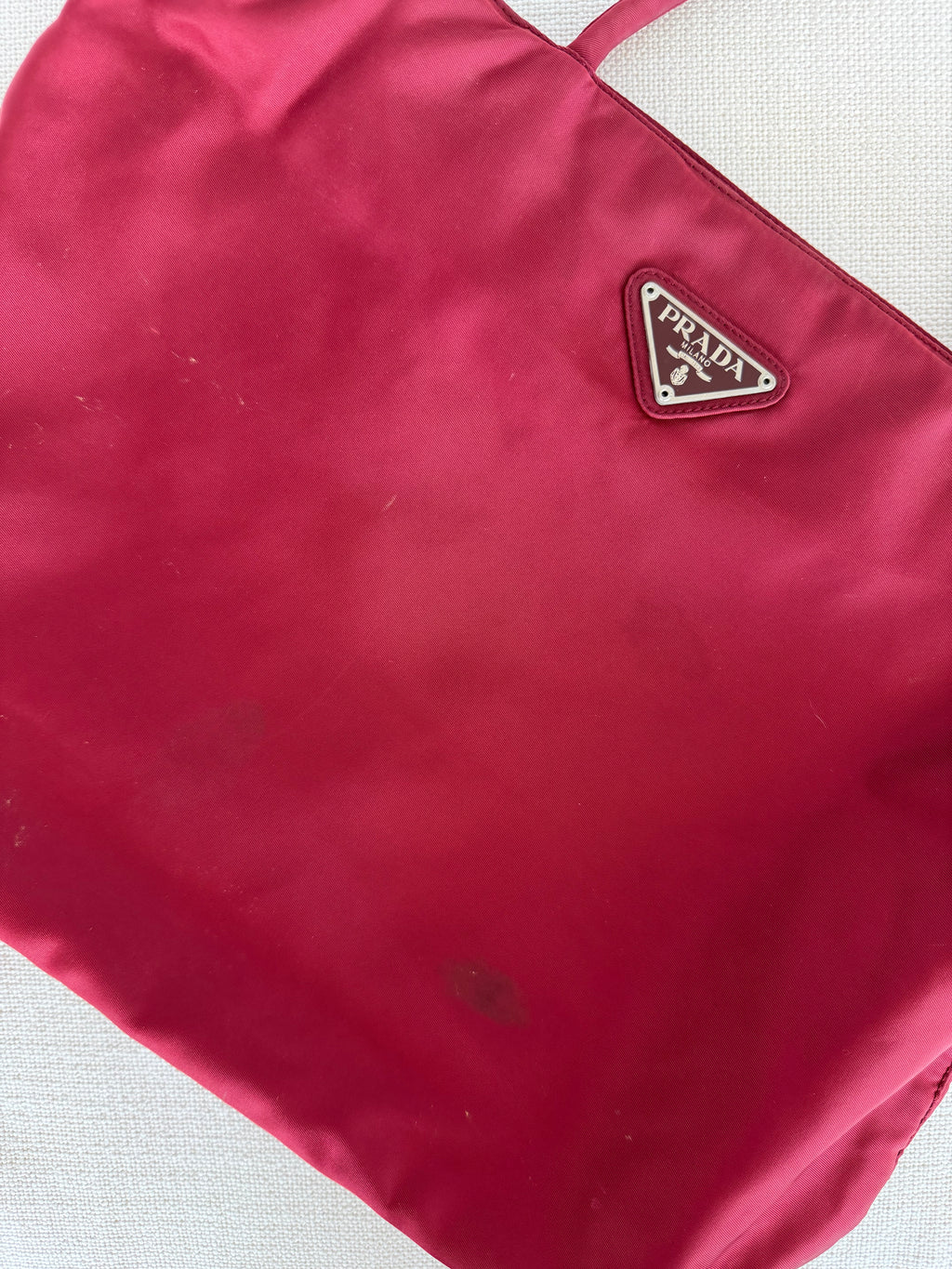 Prada Tote Bag Nylon Red