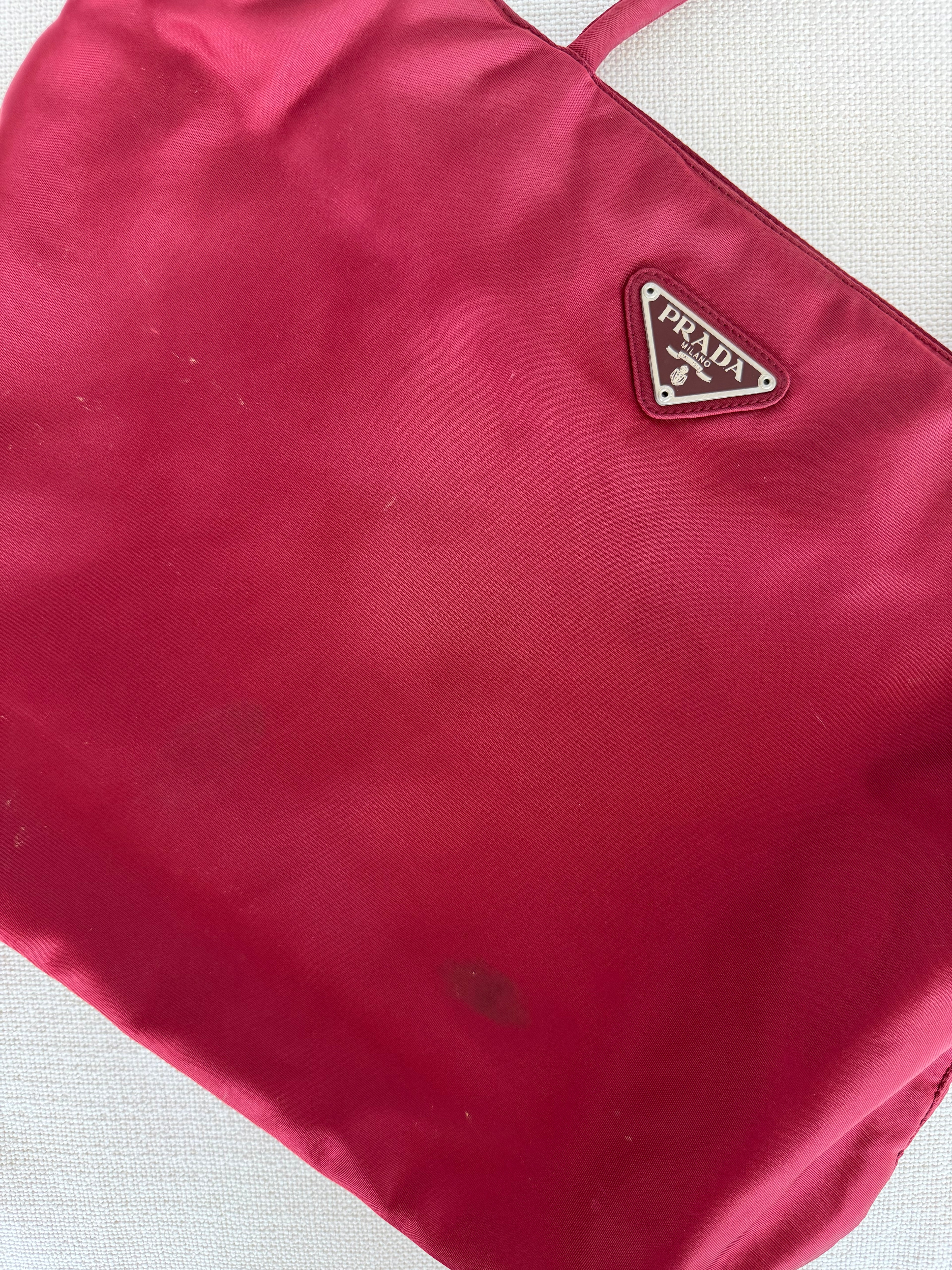 Prada Tote Bag Nylon Red