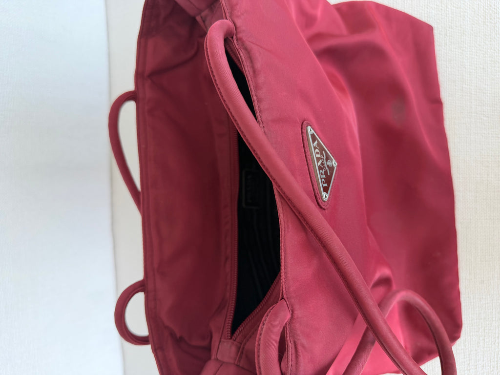 Prada Tote Bag Nylon Red