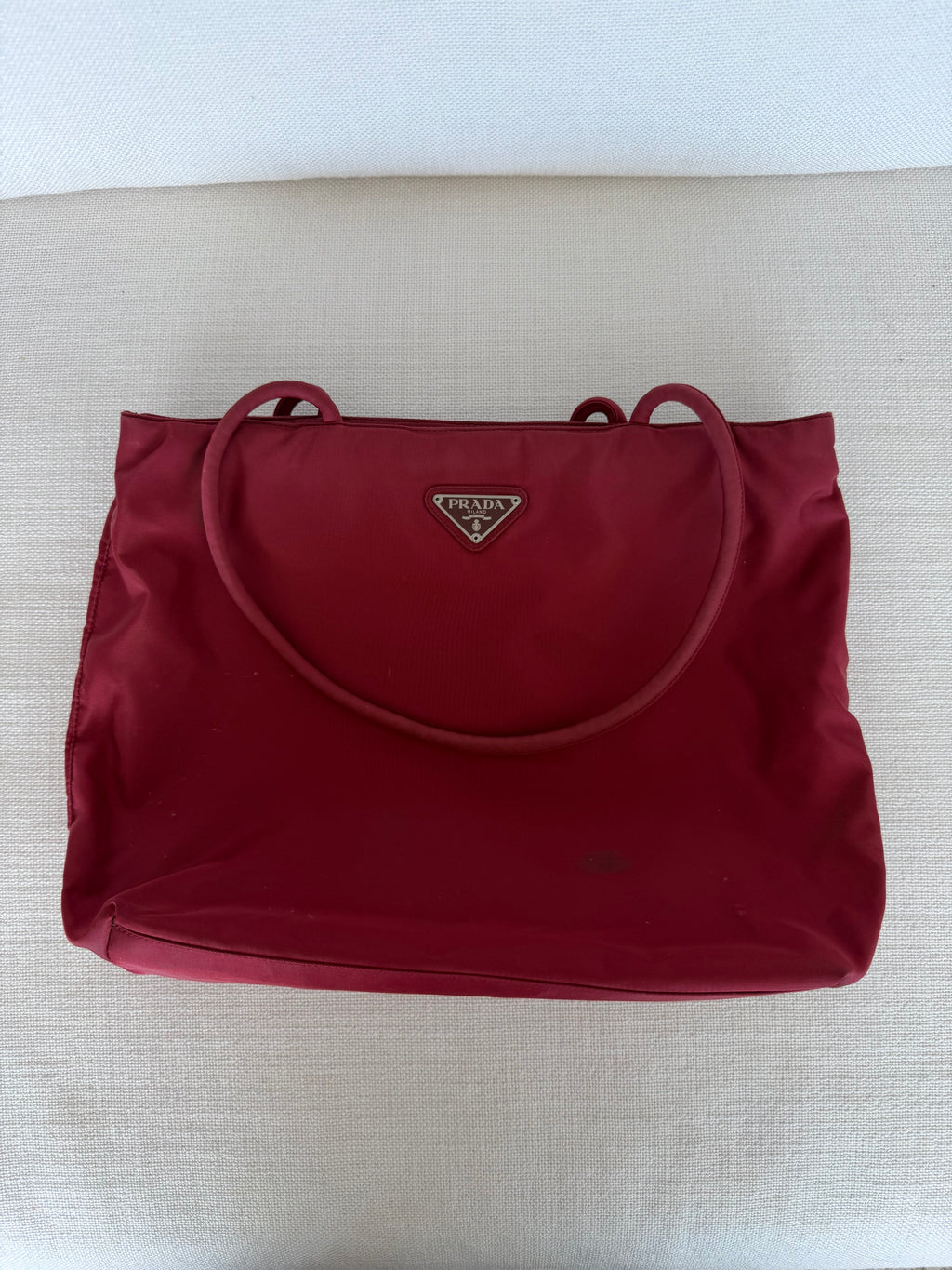 Prada Tote Bag Nylon Red