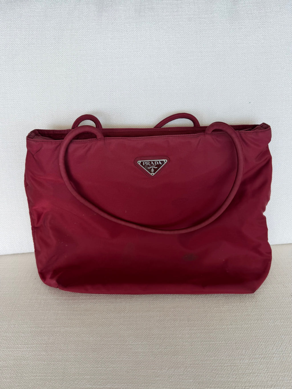 Prada Tote Bag Nylon Red