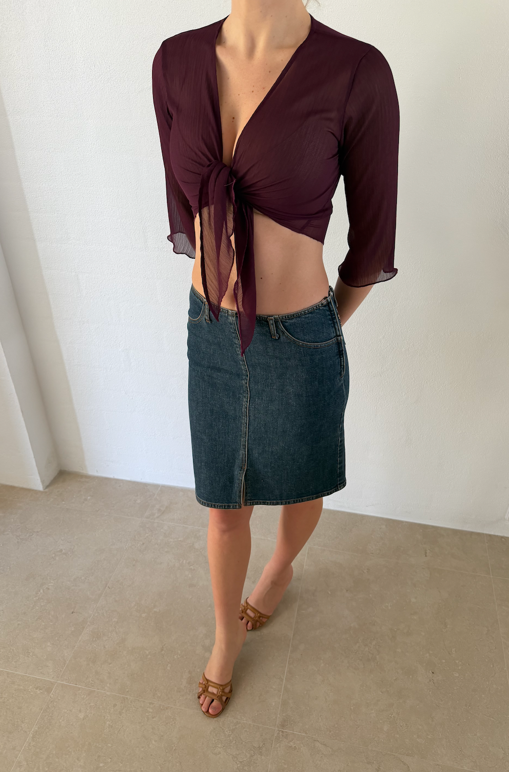 Burberry Denim Mini Skirt