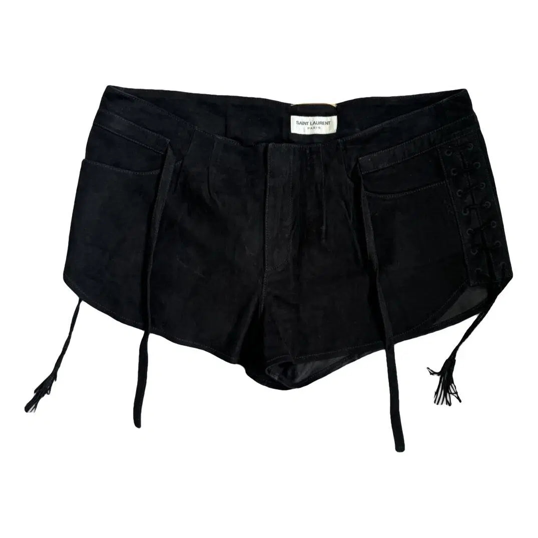 YSL Suede Mini Shorts
